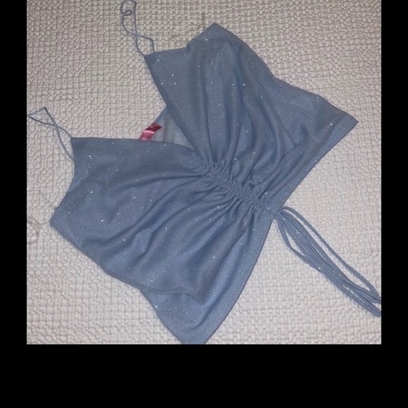 Plus Size Glittery Blue Top - Picture 3 of 3